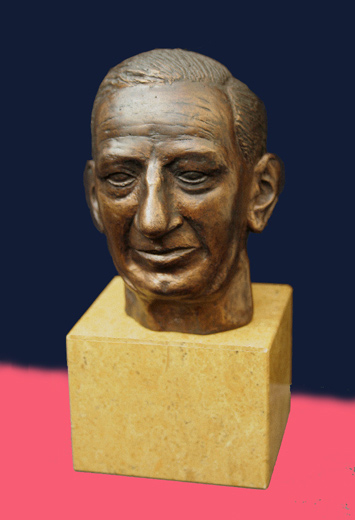MIJN VADER - 2007 - bronzen portret -  14 cm, met sokkel 20 cm - oplage 8