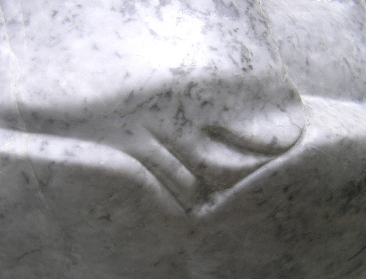 OVERPEINZING- 1994 - Carrara marmer - 35:25:25 cm